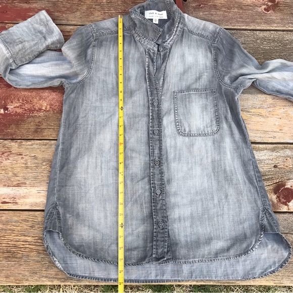 💙Cloth & Stone Light Grey Chambray Shirt - Picture 6 of 12